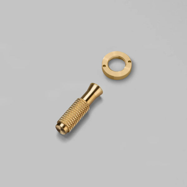 Cross Cut Knurled Toggle Detail Kit in Brass