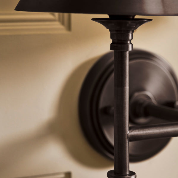 Kelmscot Twin Antique Bronze Light