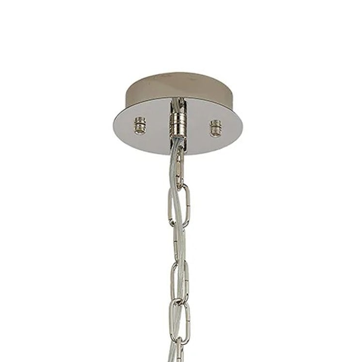 Faline 4 Light Pendant in Polished Nickel & Clear Crystal Glass