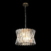 Faline 8 Light Pendant in Antique Brass & Clear Crystal Glass