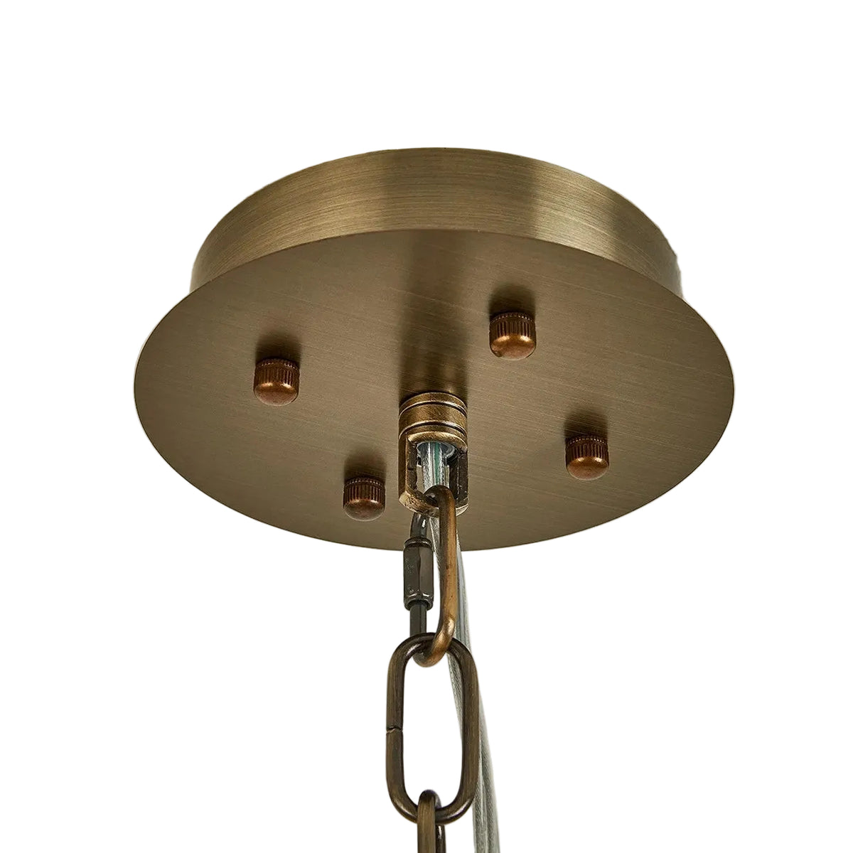 Faline 8 Light Pendant in Antique Brass & Clear Crystal Glass
