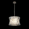 Faline 8 Light Pendant in Polished Nickel & Clear Crystal Glass