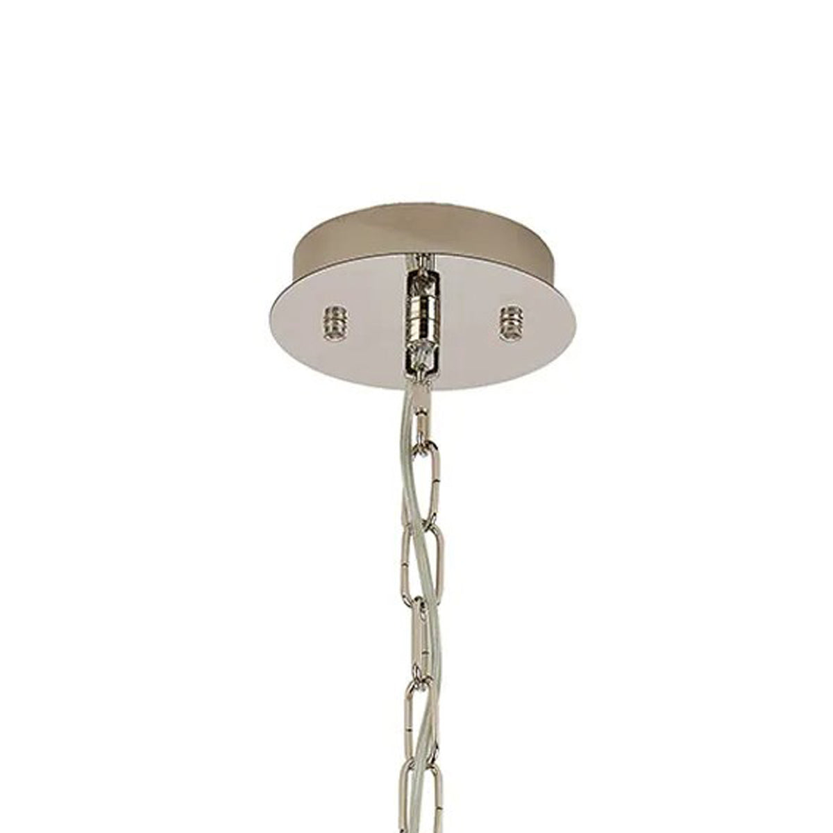 Faline 8 Light Pendant in Polished Nickel & Clear Crystal Glass