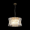 Faline 12 Light Pendant in Antique Brass & Clear Crystal Glass