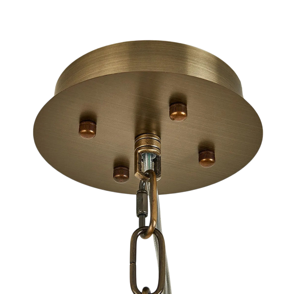 Faline 12 Light Pendant in Antique Brass & Clear Crystal Glass