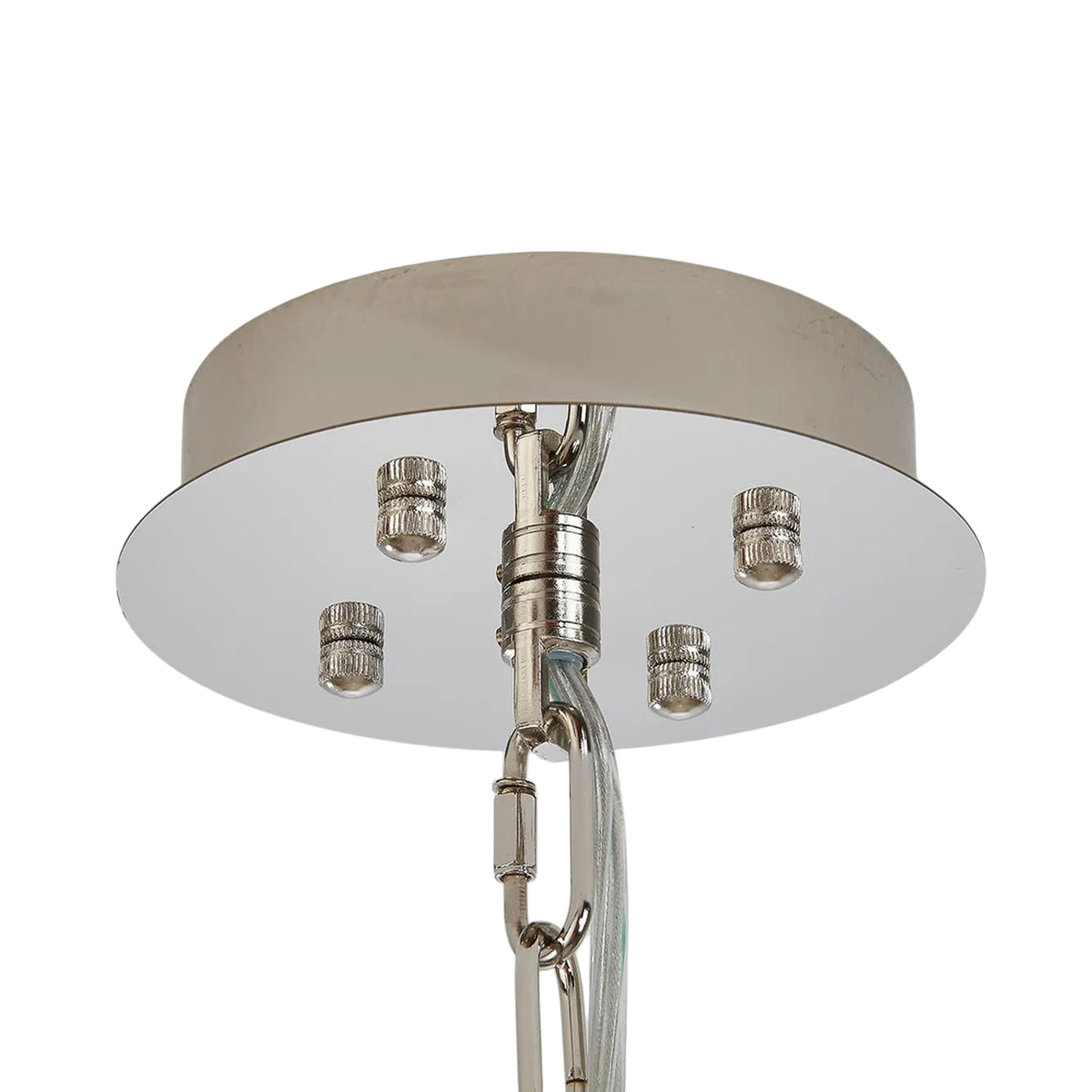 Faline 12 Light Pendant in Polished Nickel & Clear Crystal Glass