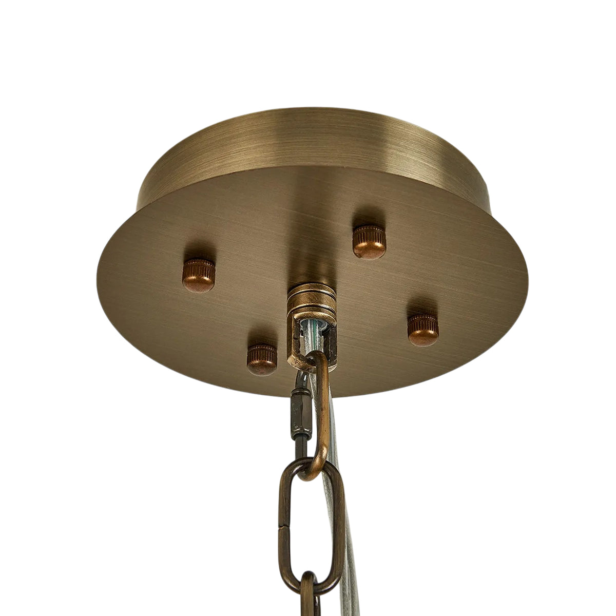 Faline 18 Light Pendant in Antique Brass & Clear Crystal Glass