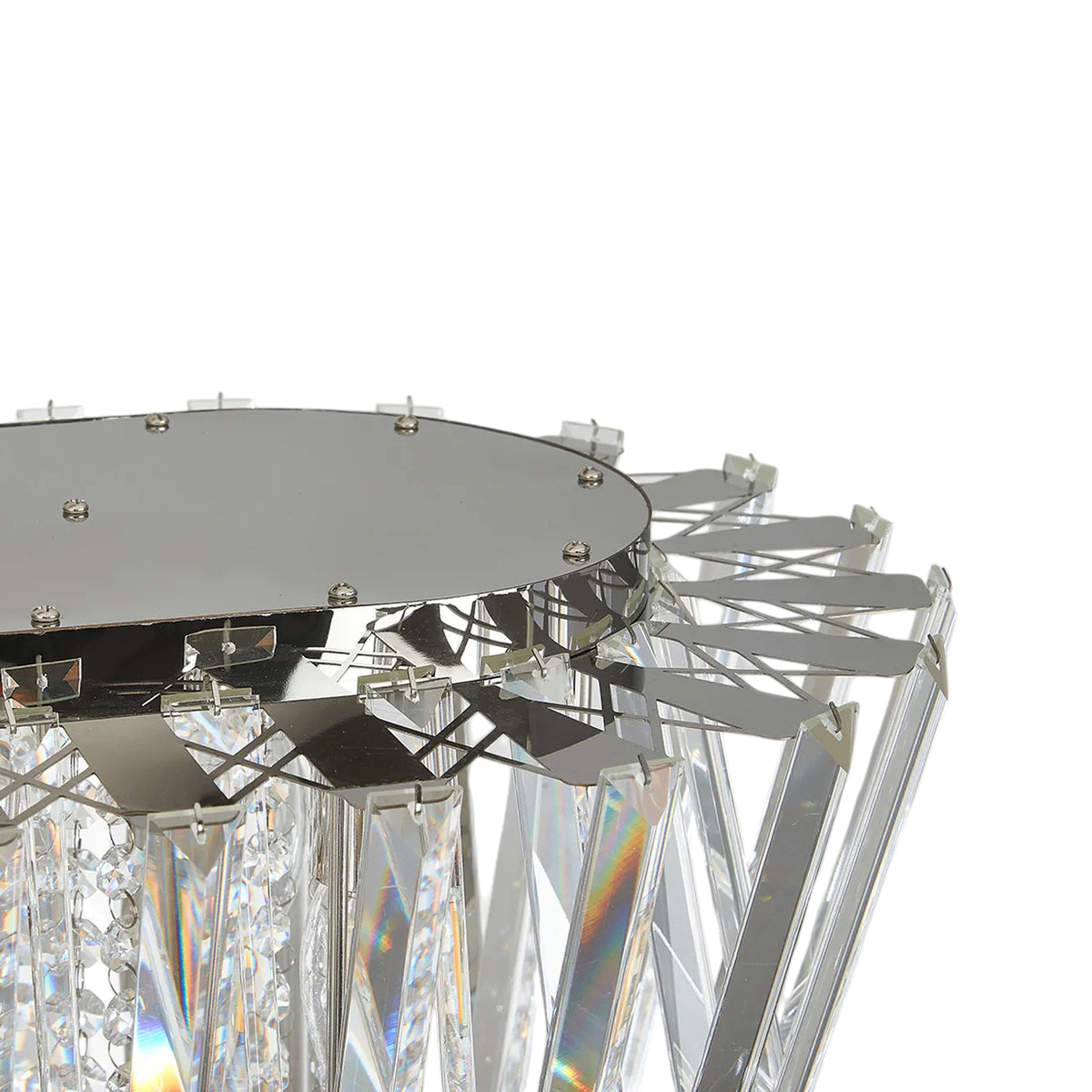 Faline 14 Light Linear Pendant in Polished Nickel & Clear Crystal Glass