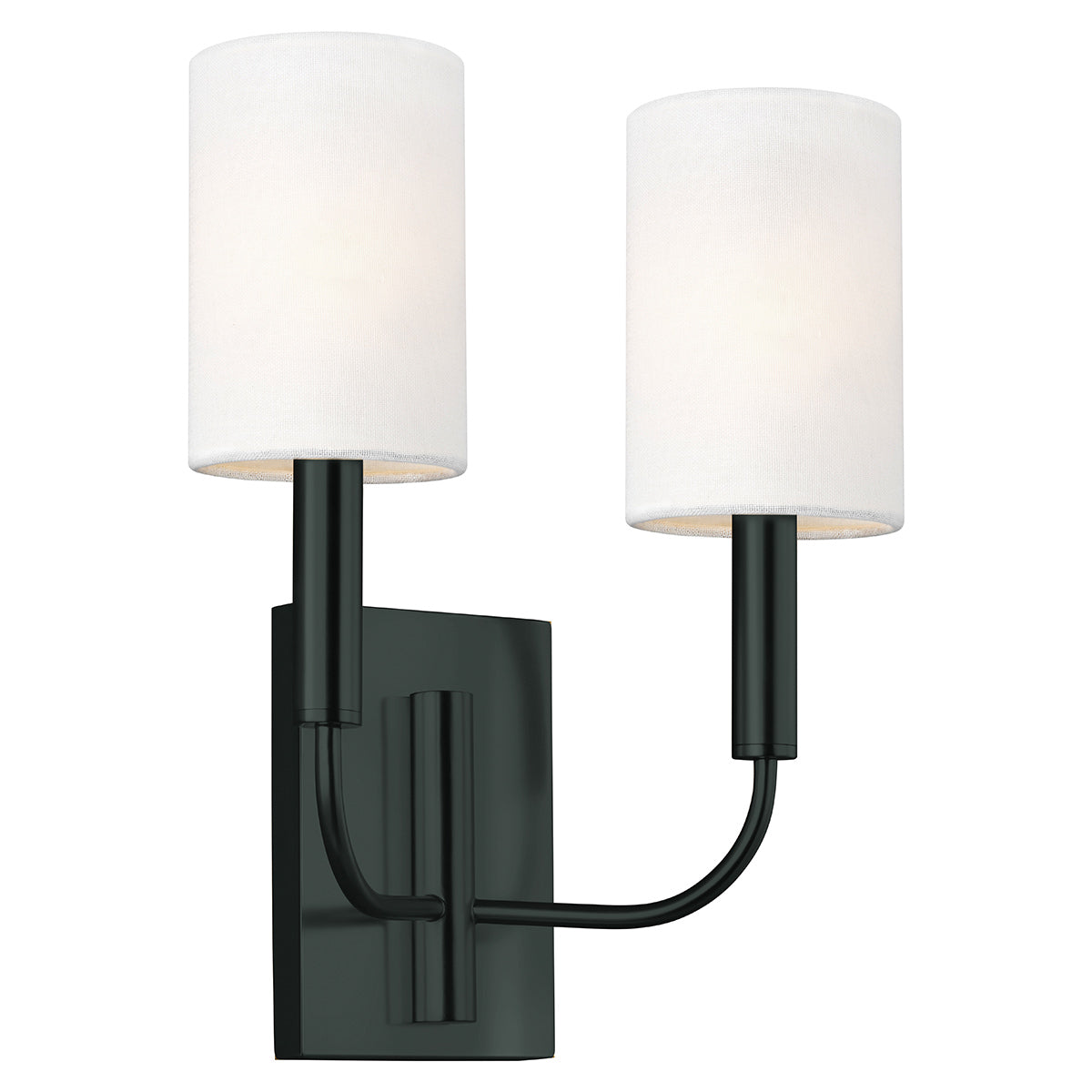 Brianna Twin Arm Wall Light in Black