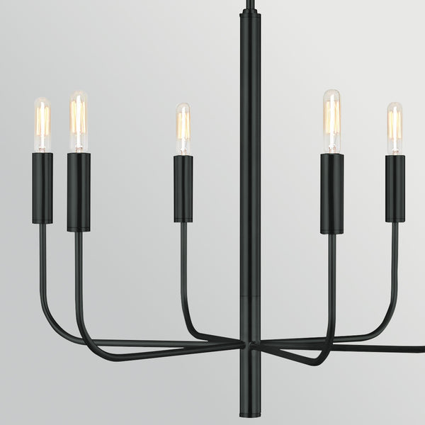 Brianna 6 Light Chandelier in Black