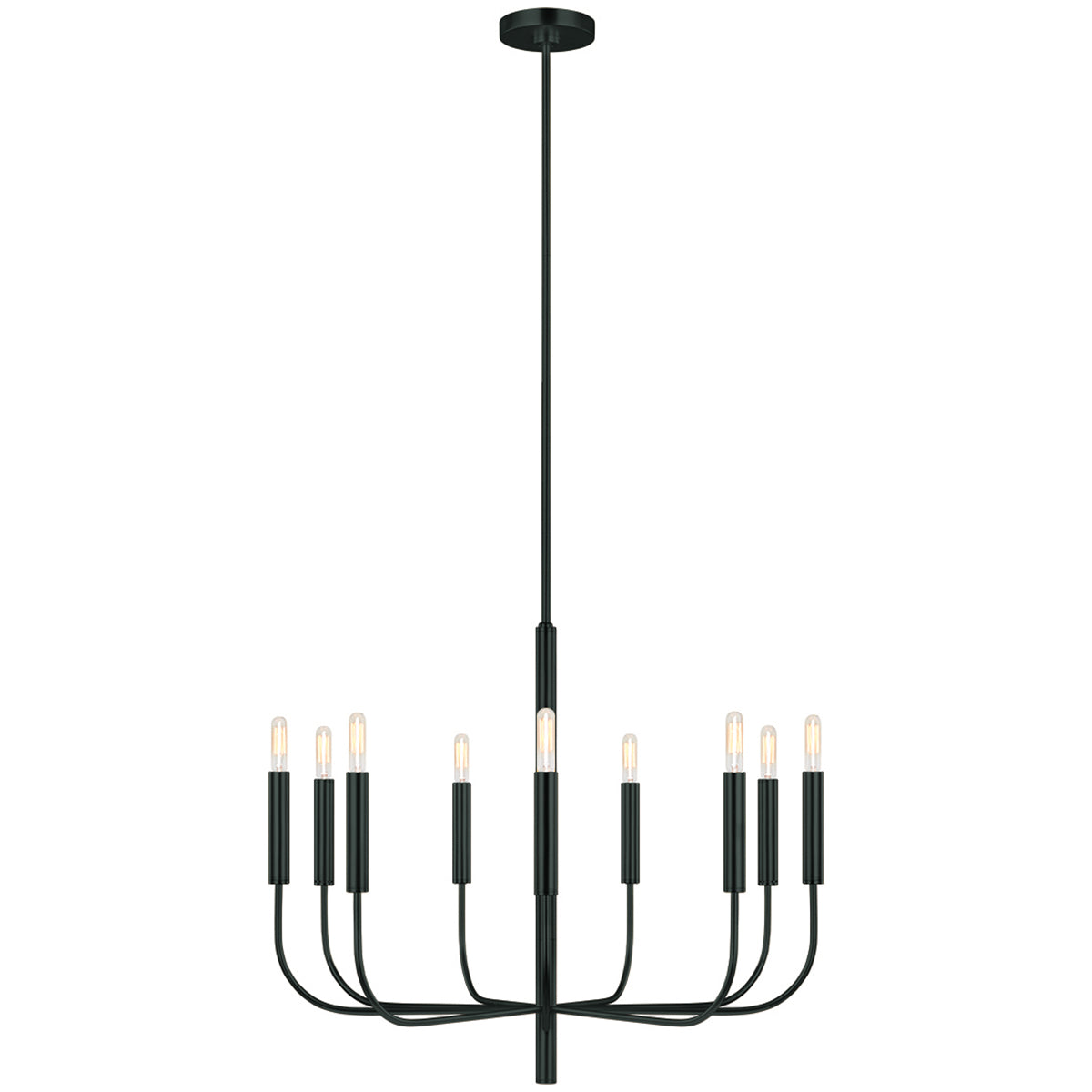Brianna 9 Light Chandelier in Black