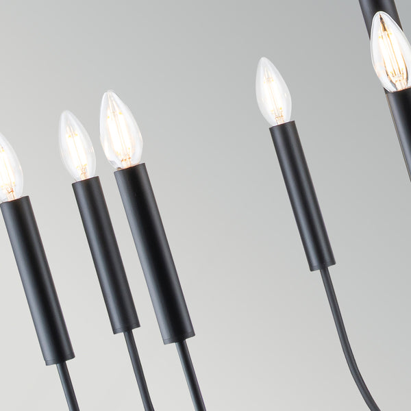 Brianna 9 Light Chandelier in Black