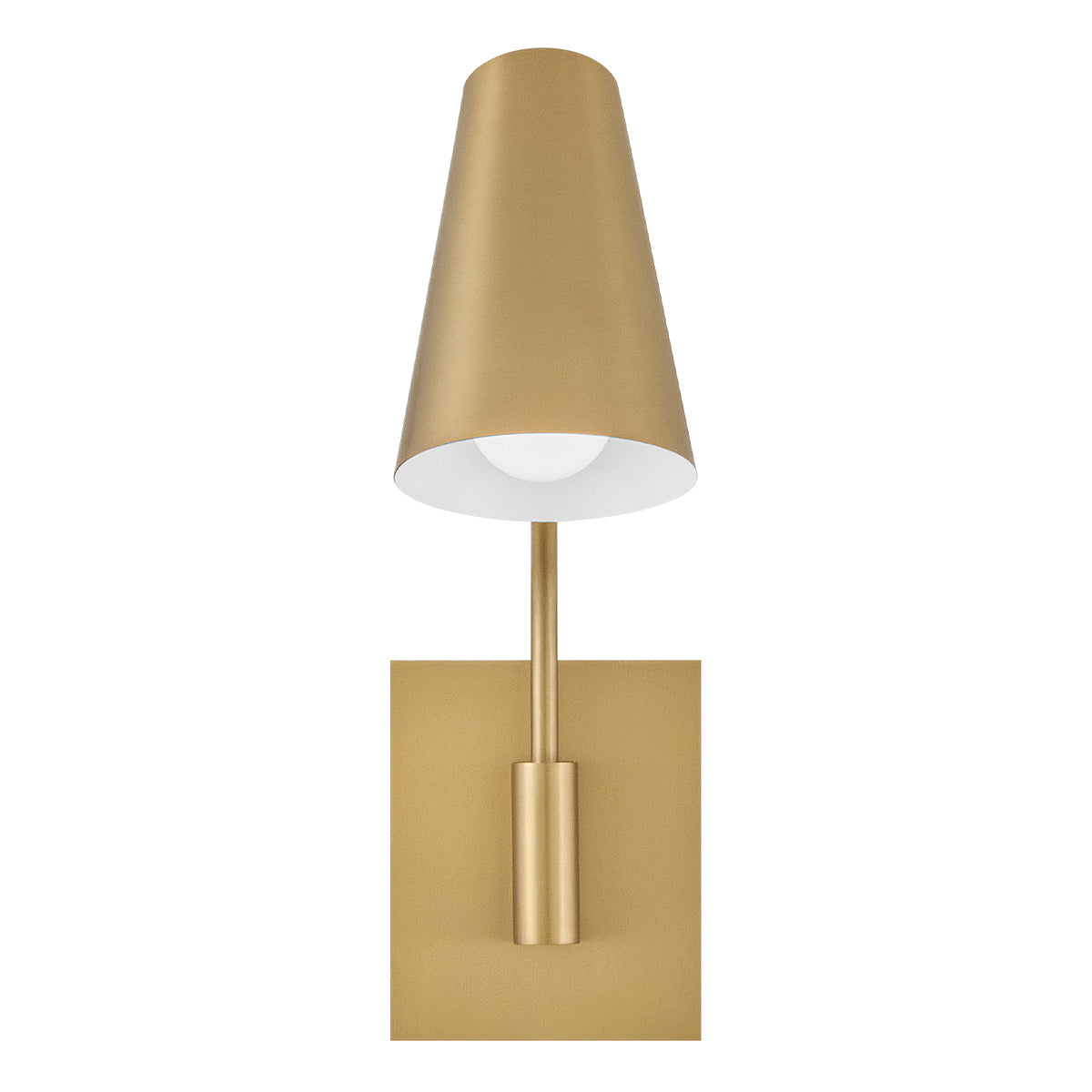 Bray Switched and Fully Adjustable Wall Light in Lacquered Brass