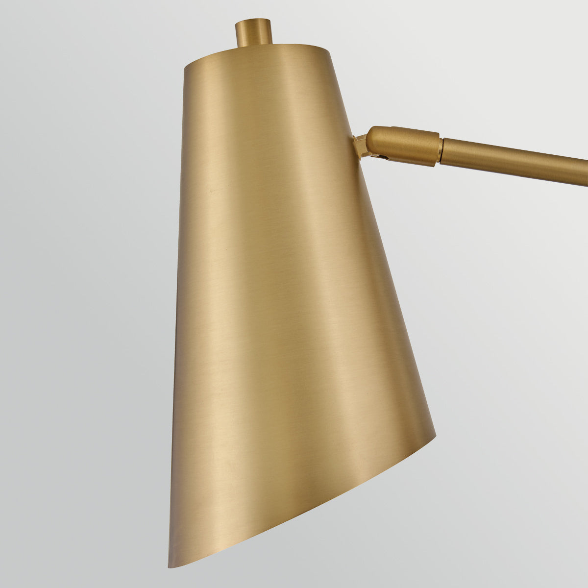 Bray Switched and Fully Adjustable Wall Light in Lacquered Brass