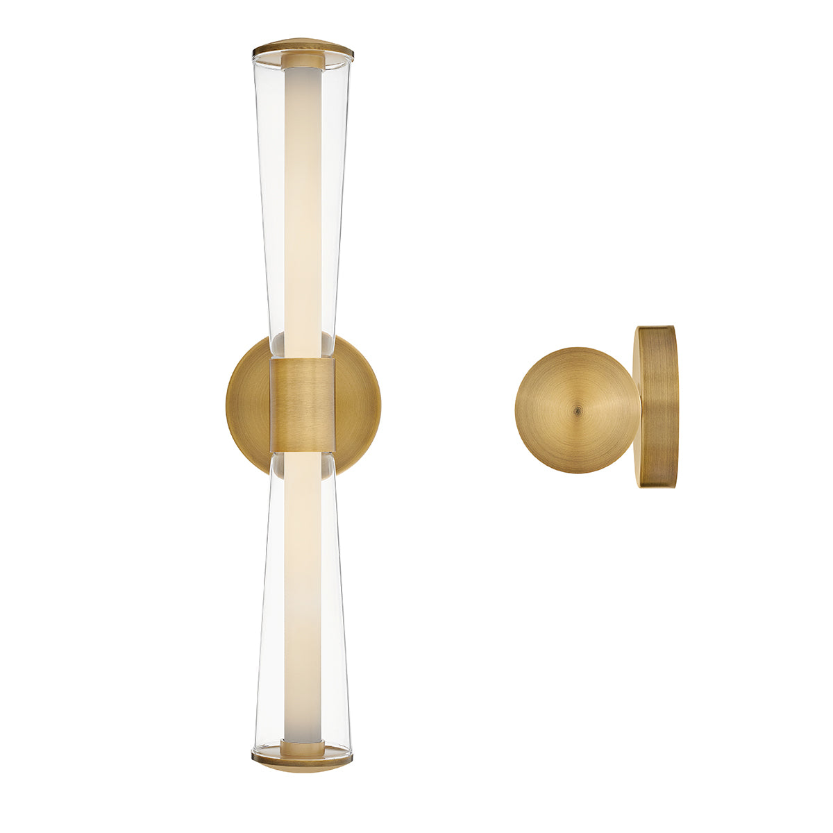 Elin IP44 Dimmable LED Bathroom Wall Light in Lacquered Brass