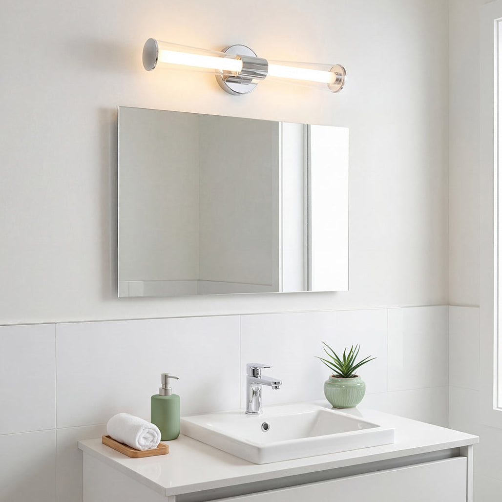Elin IP44 Dimmable LED Bathroom Wall Light in Polished Chrome