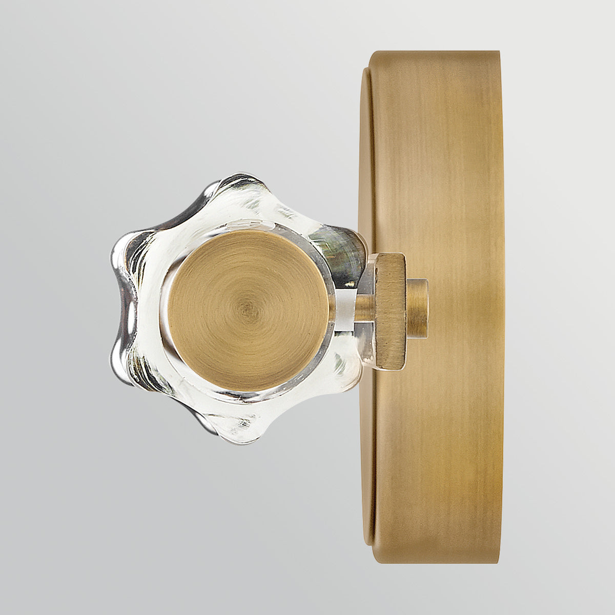 Georgette IP44 Dimmable LED Small Bathroom Wall Light in Lacquered Brass