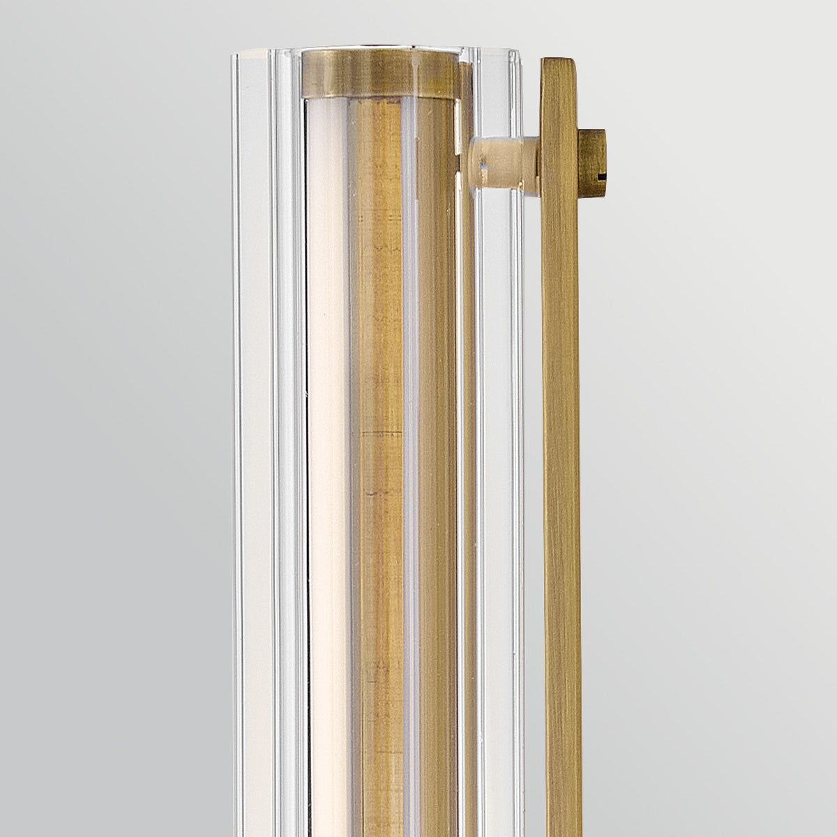 Georgette IP44 Dimmable LED Small Bathroom Wall Light in Lacquered Brass