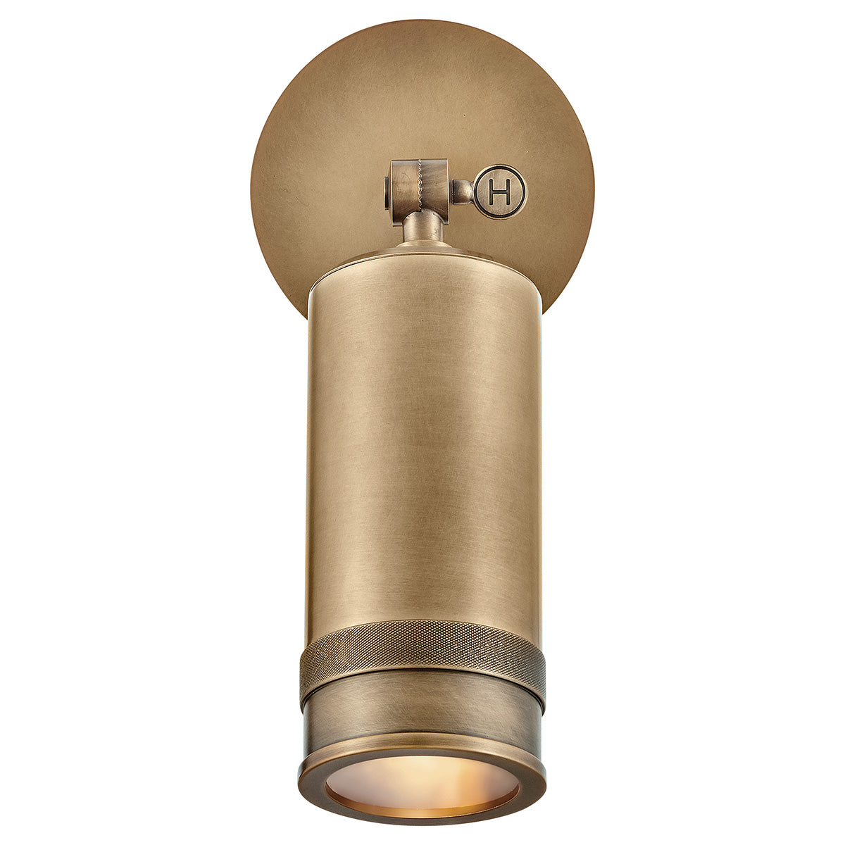 Pratt IP44 Exterior Single Adjustable Spotlight in Heritage Brass