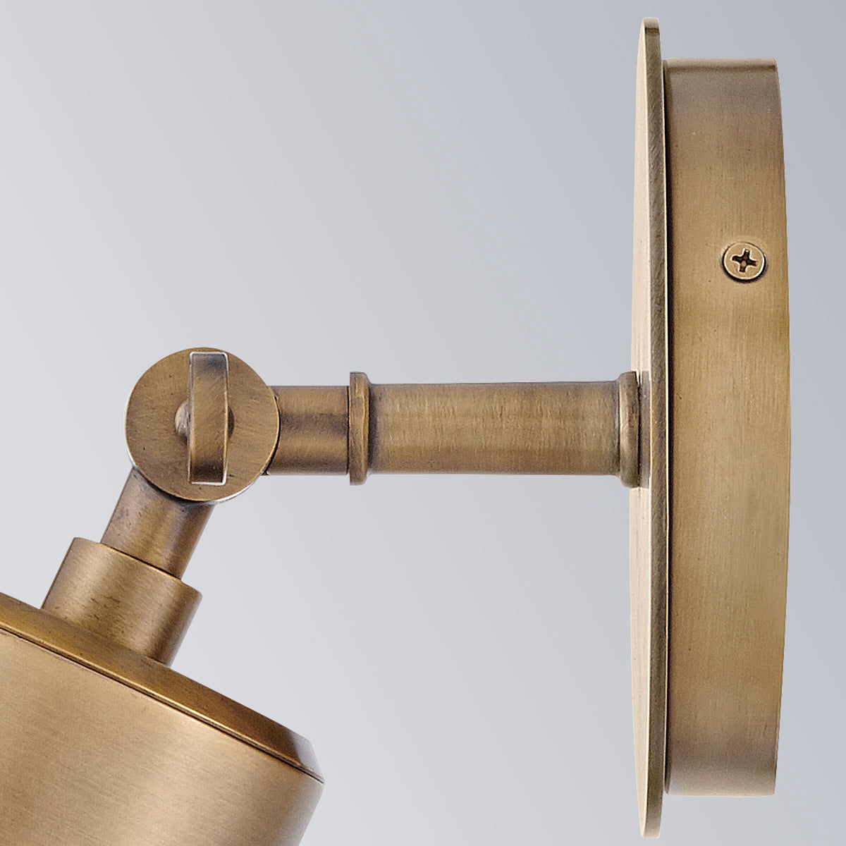 Pratt IP44 Exterior Single Adjustable Spotlight in Heritage Brass