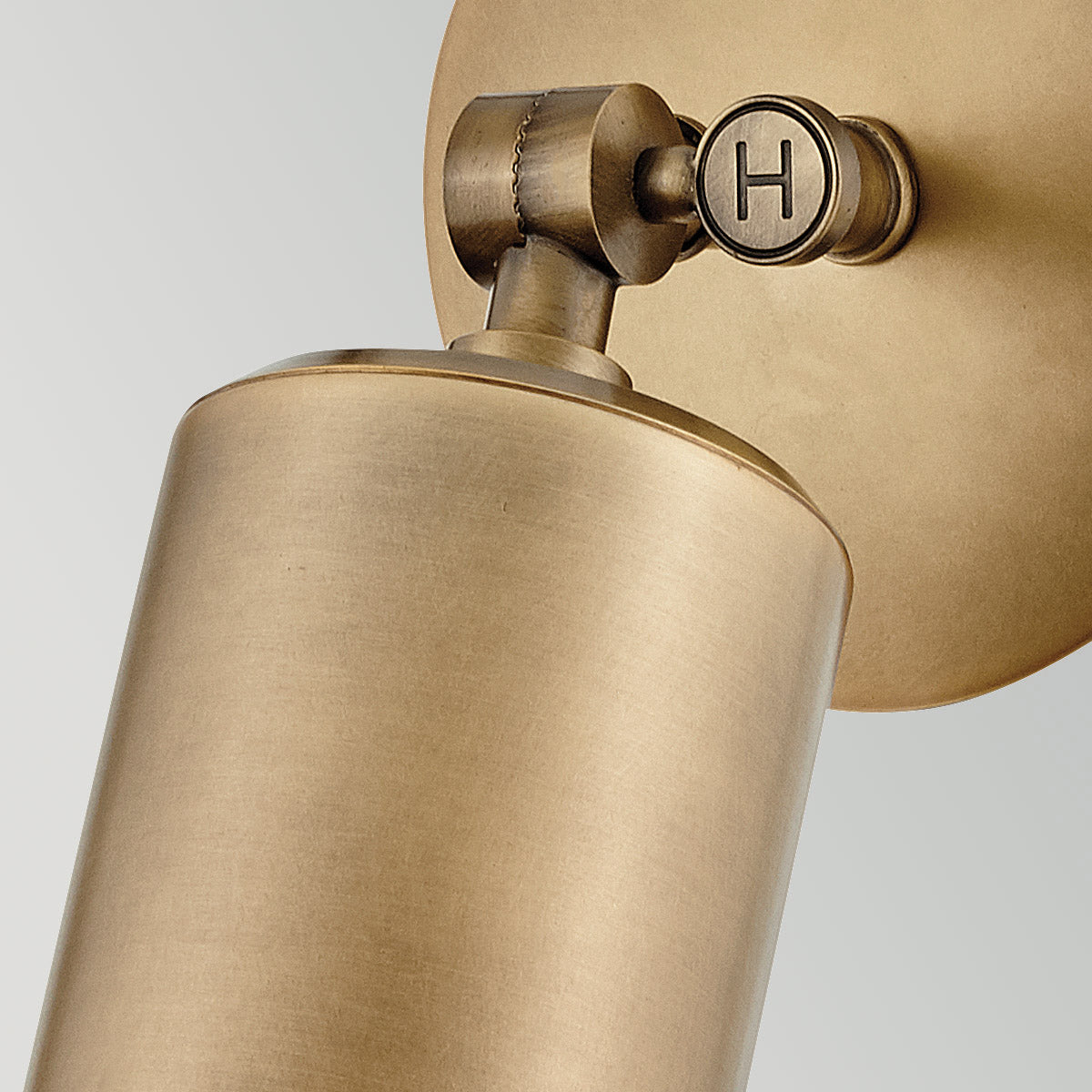 Pratt IP44 Exterior Single Adjustable Spotlight in Heritage Brass