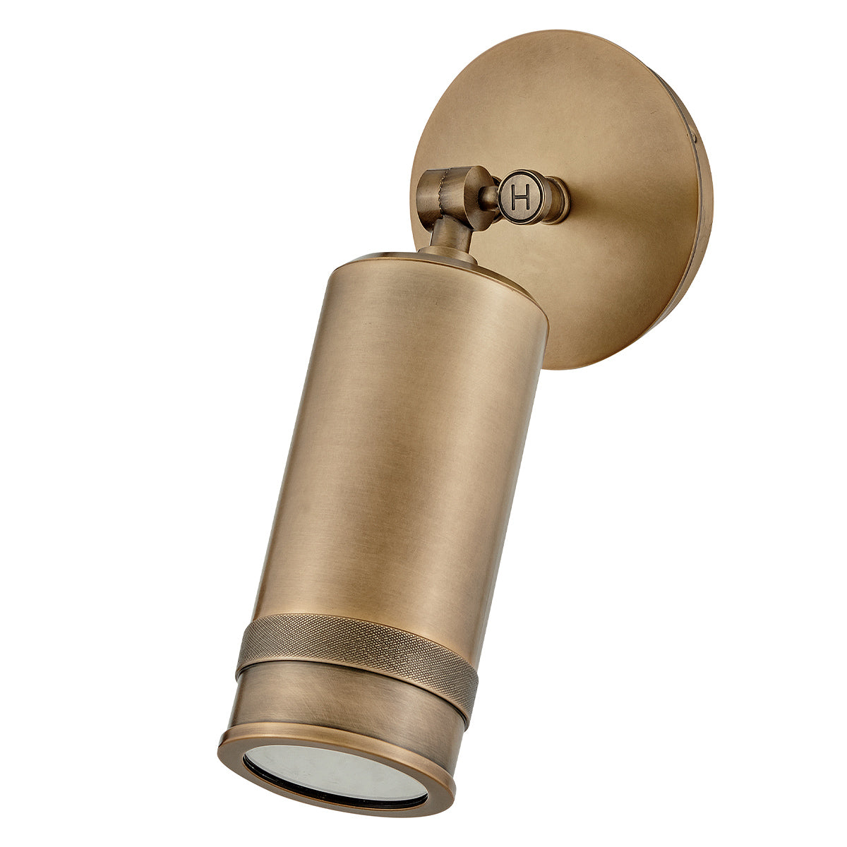 Pratt IP44 Exterior Single Adjustable Spotlight in Heritage Brass