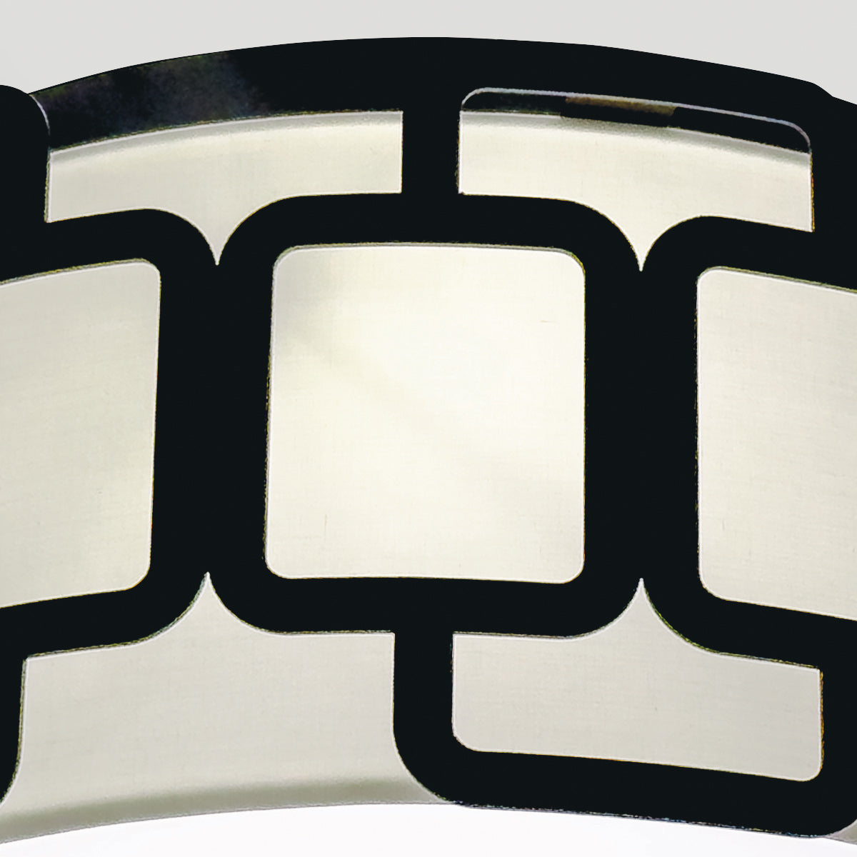 Sabina Three Lamp Flush Ceiling Light in Black with Off White Shade