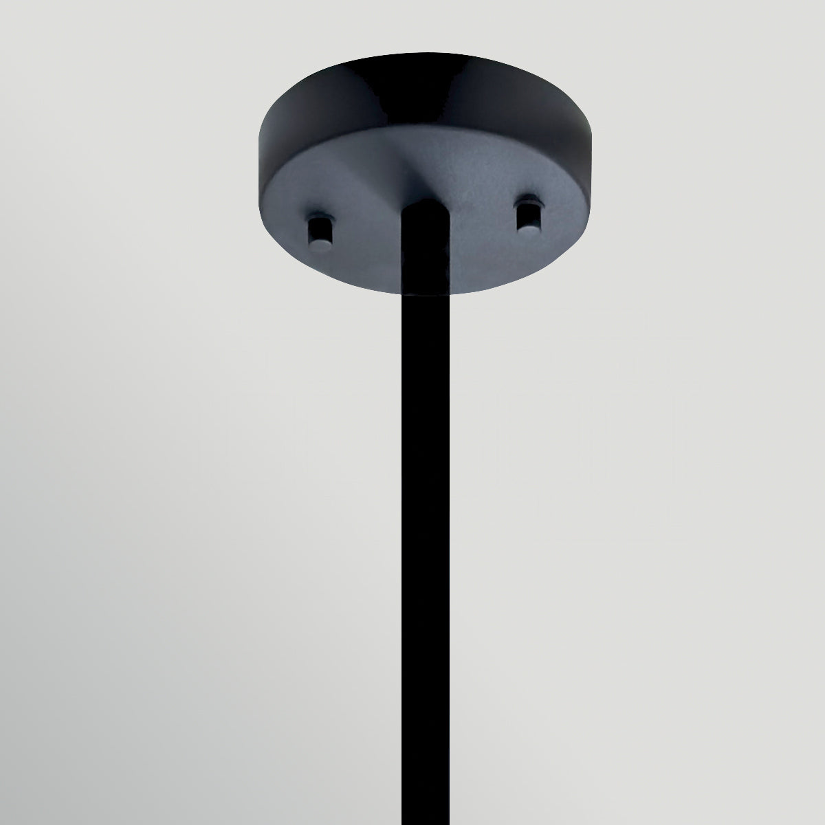 Sabina Single Drop Three Lamp Pendant in Black with Off White Shade
