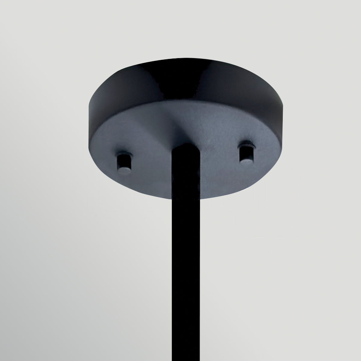 Sabina Single Drop Four Lamp Pendant in Black with Off White Shade