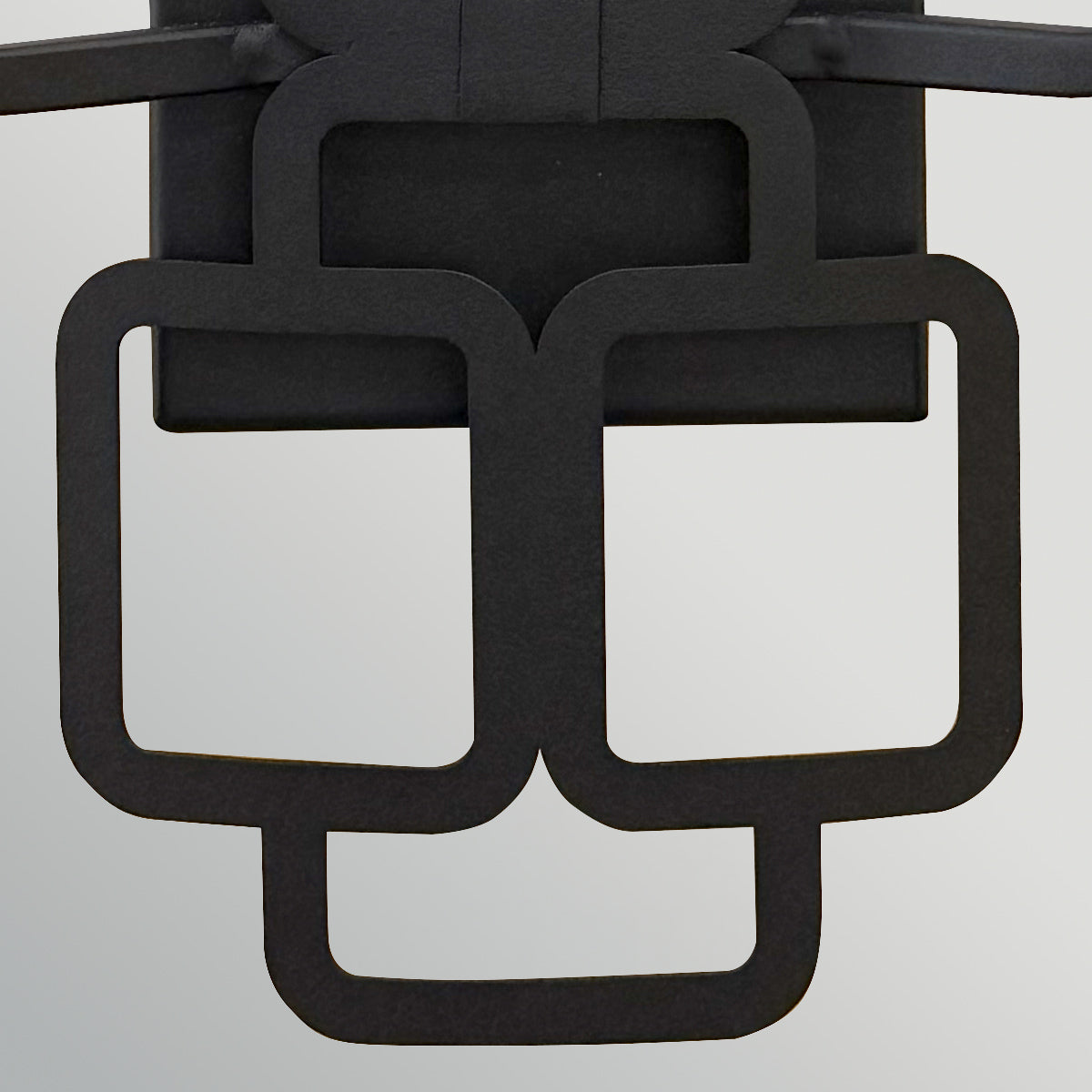 Sabina Twin Arm Wall Light in Black with Off White Shades