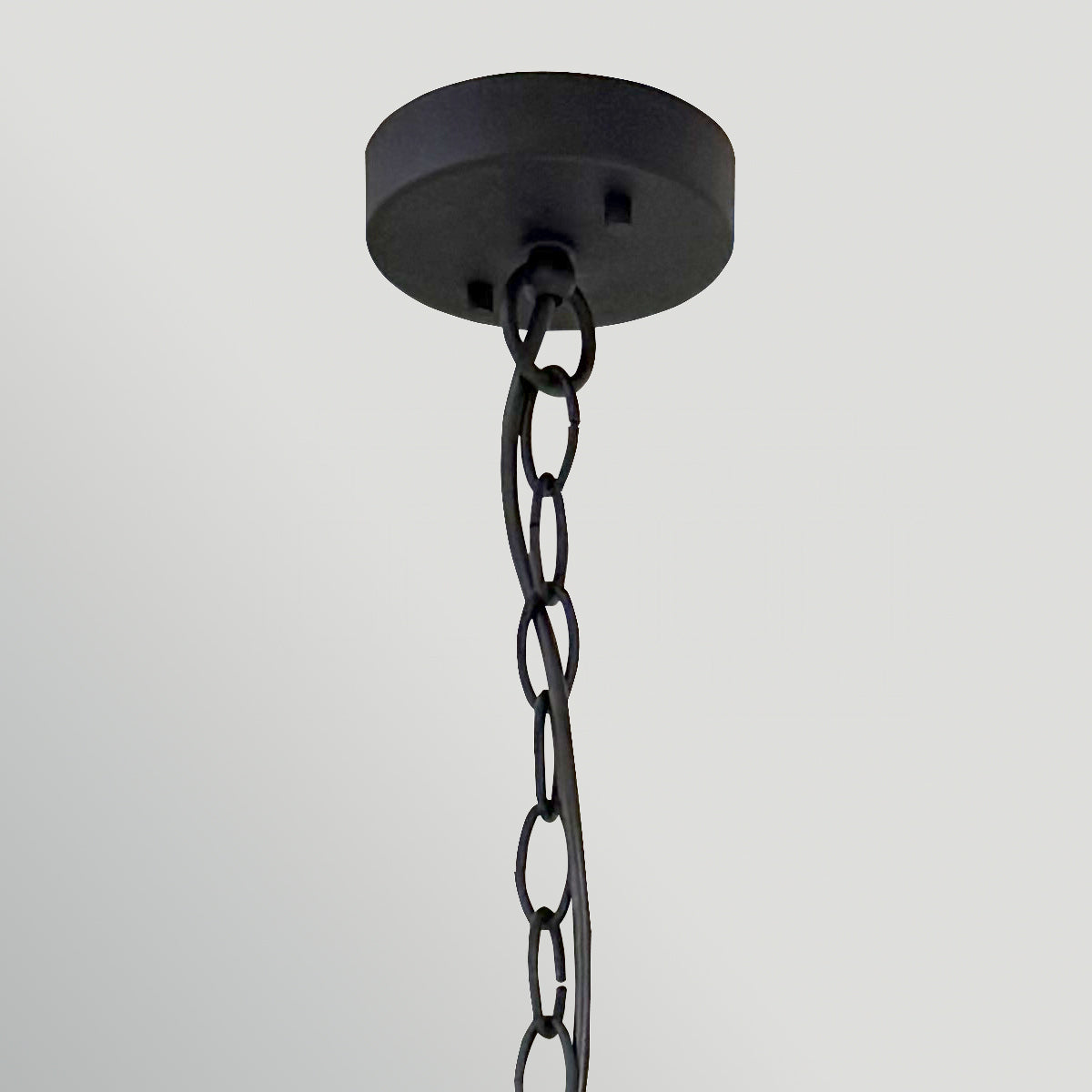 Sabina Five Light Chandelier in Black with Off White Shades