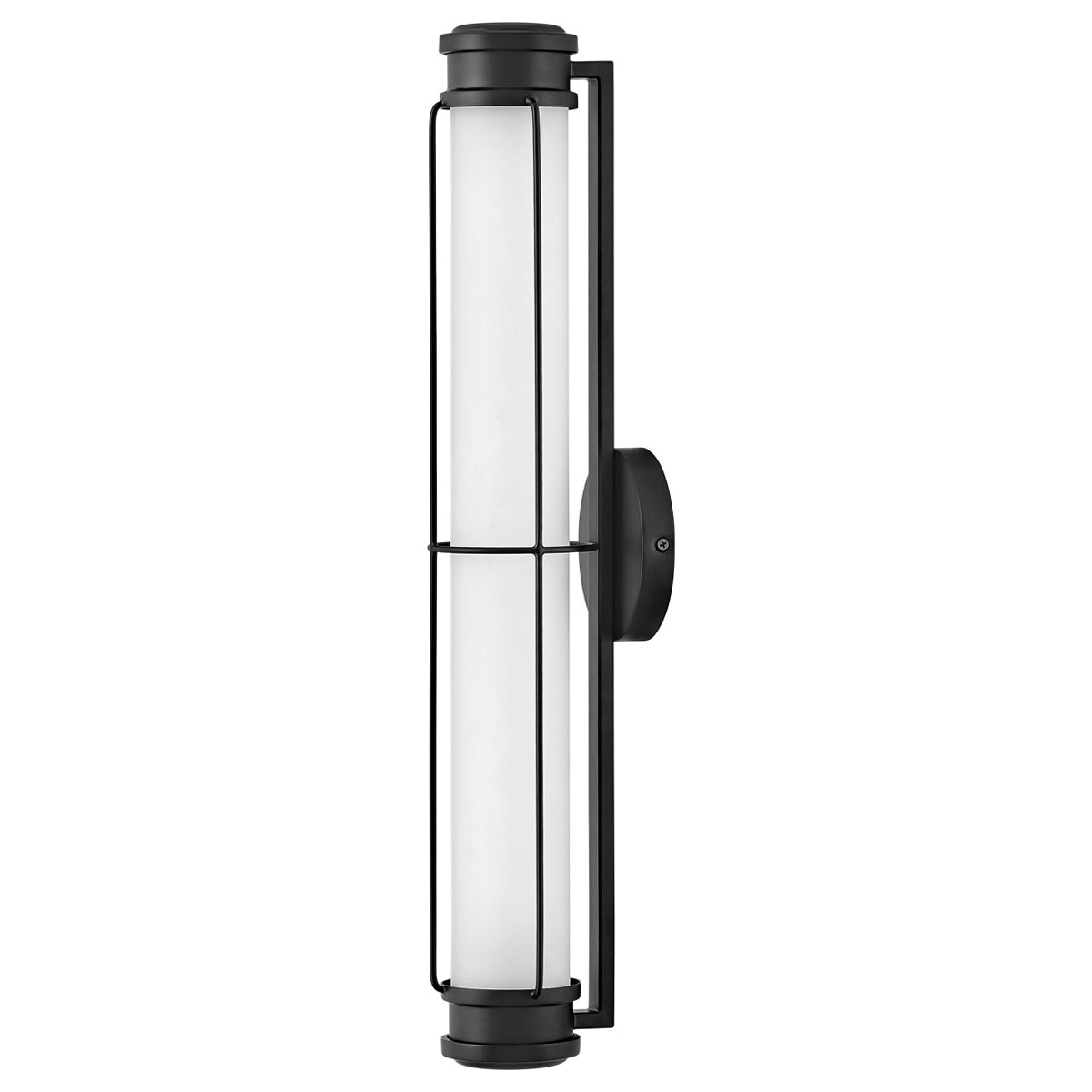Saylor Medium IP44 Dimmable LED Bathroom Wall Light in Matte Black