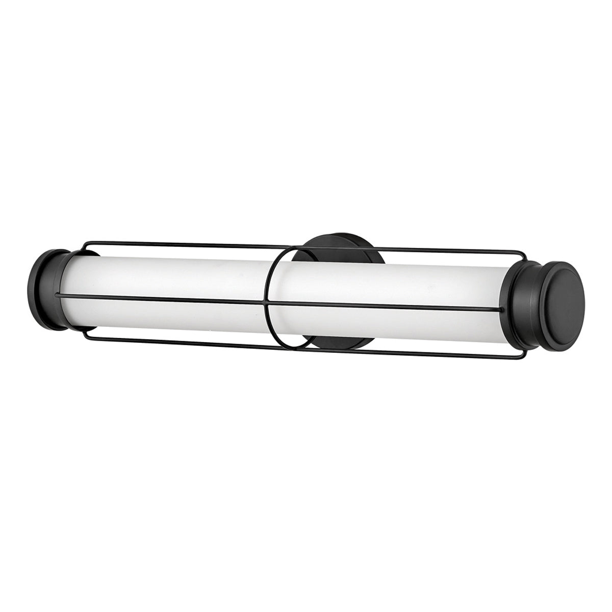 Saylor Medium IP44 Dimmable LED Bathroom Wall Light in Matte Black