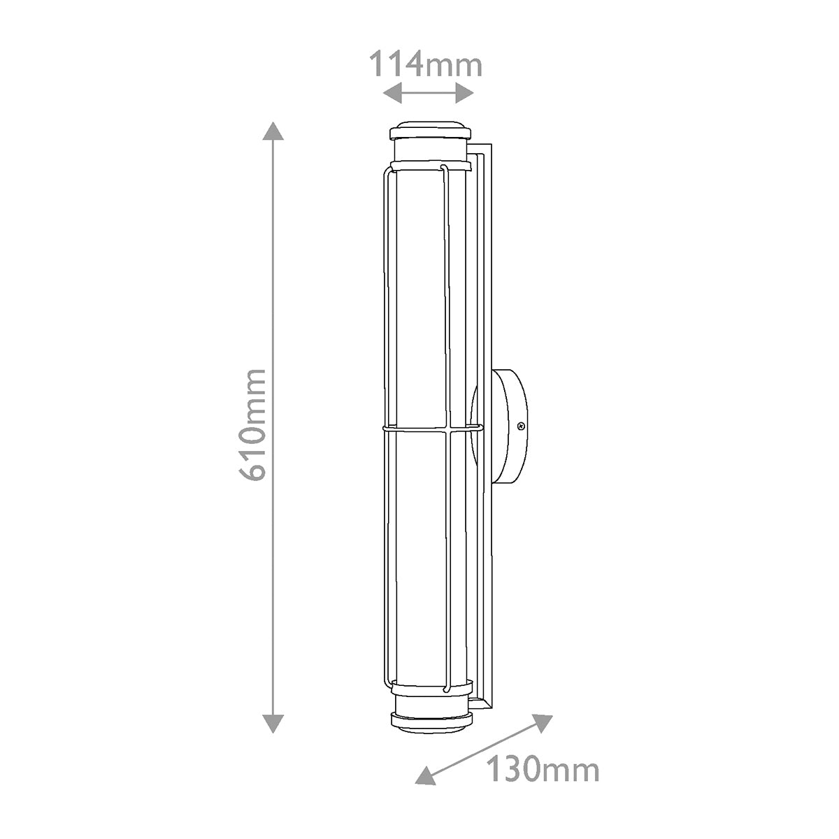 Saylor Medium IP44 Dimmable LED Bathroom Wall Light in Matte Black