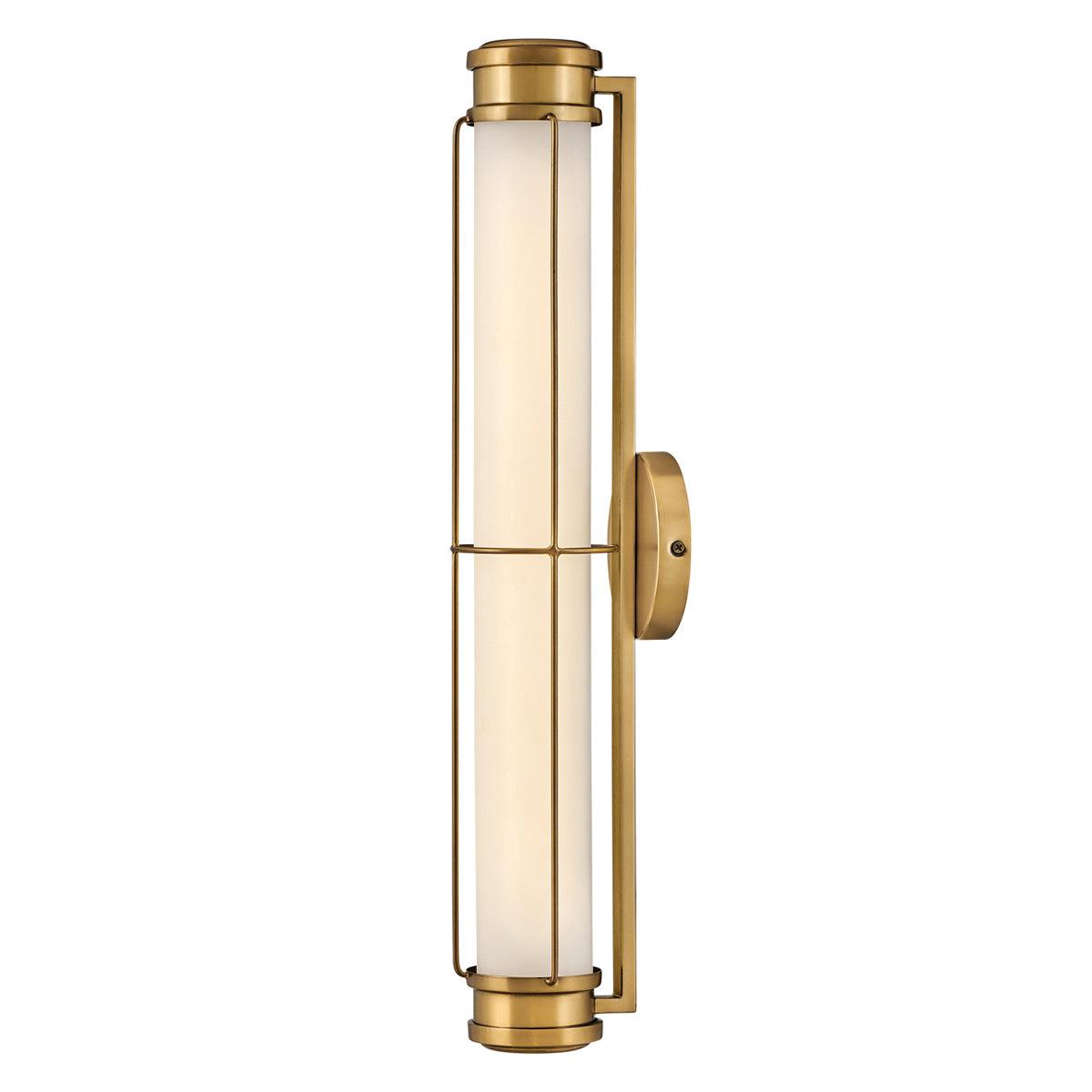 Saylor Medium IP44 Dimmable LED Bathroom Wall Light in Heritage Brass
