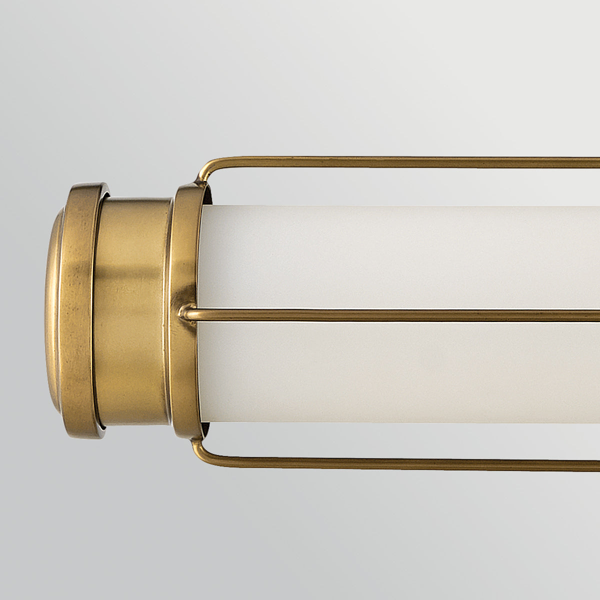 Saylor Medium IP44 Dimmable LED Bathroom Wall Light in Heritage Brass
