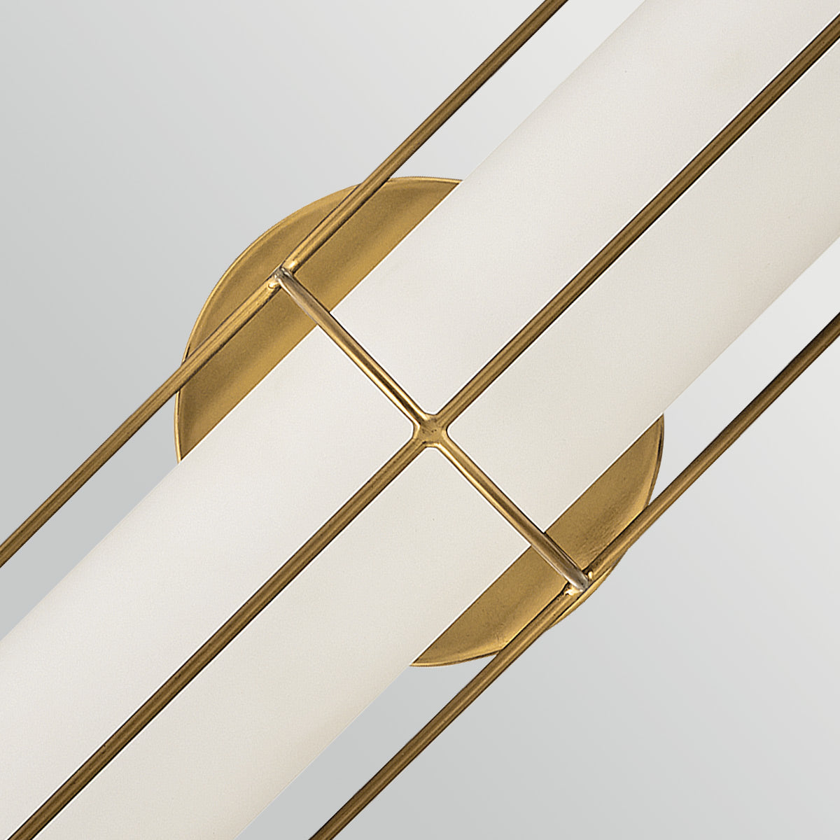 Saylor Medium IP44 Dimmable LED Bathroom Wall Light in Heritage Brass
