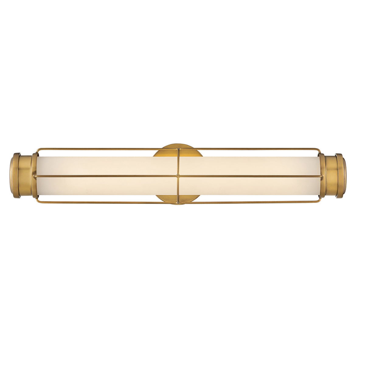 Saylor Medium IP44 Dimmable LED Bathroom Wall Light in Heritage Brass