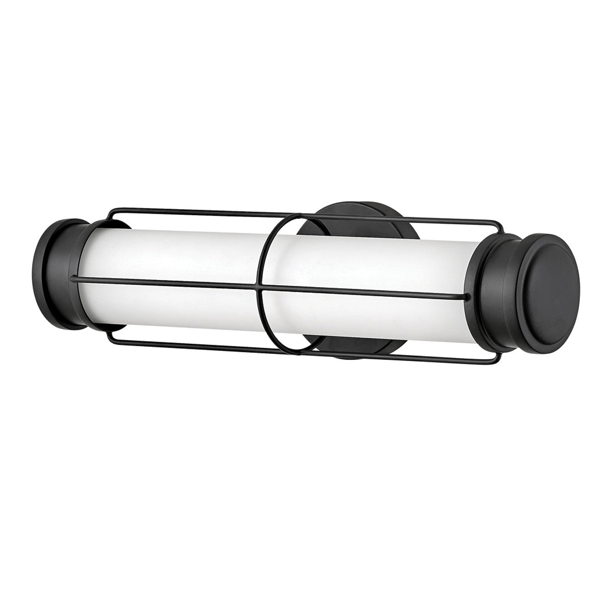 Saylor Small IP44 Dimmable LED Bathroom Wall Light in Matte Black