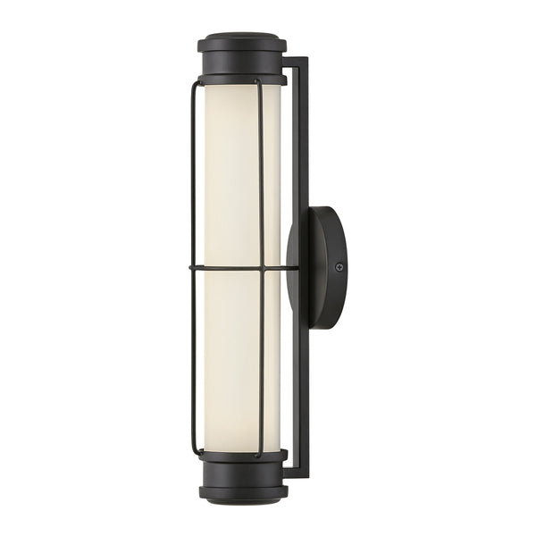 Saylor Small IP44 Dimmable LED Bathroom Wall Light in Matte Black