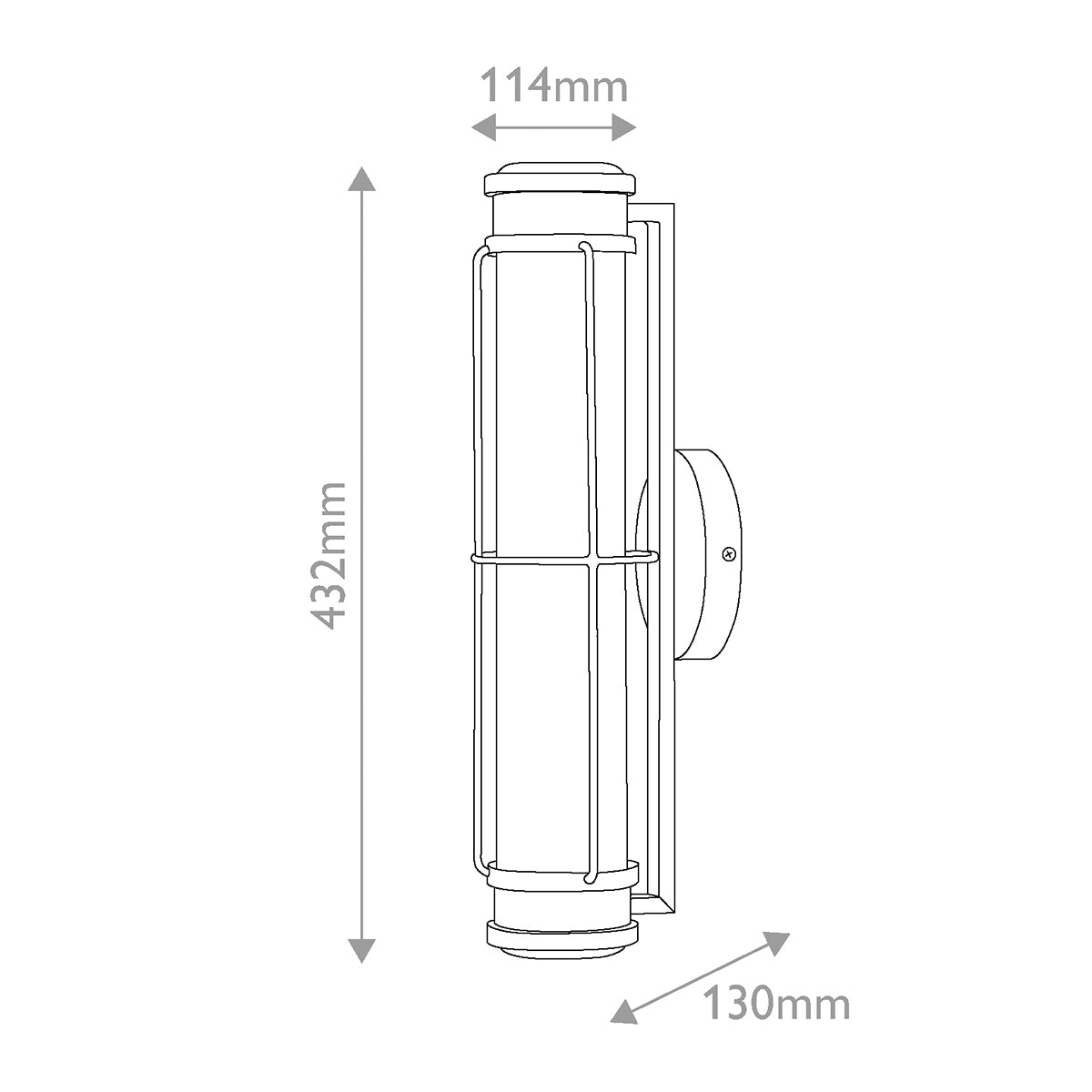Saylor Small IP44 Dimmable LED Bathroom Wall Light in Matte Black