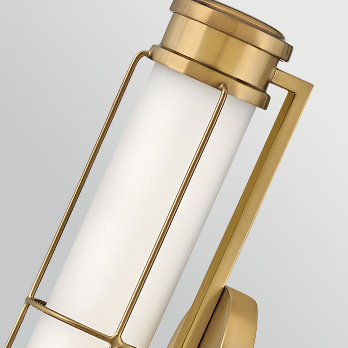 Saylor Small IP44 Dimmable LED Bathroom Wall Light in Heritage Brass