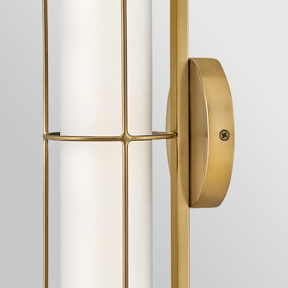 Saylor Small IP44 Dimmable LED Bathroom Wall Light in Heritage Brass