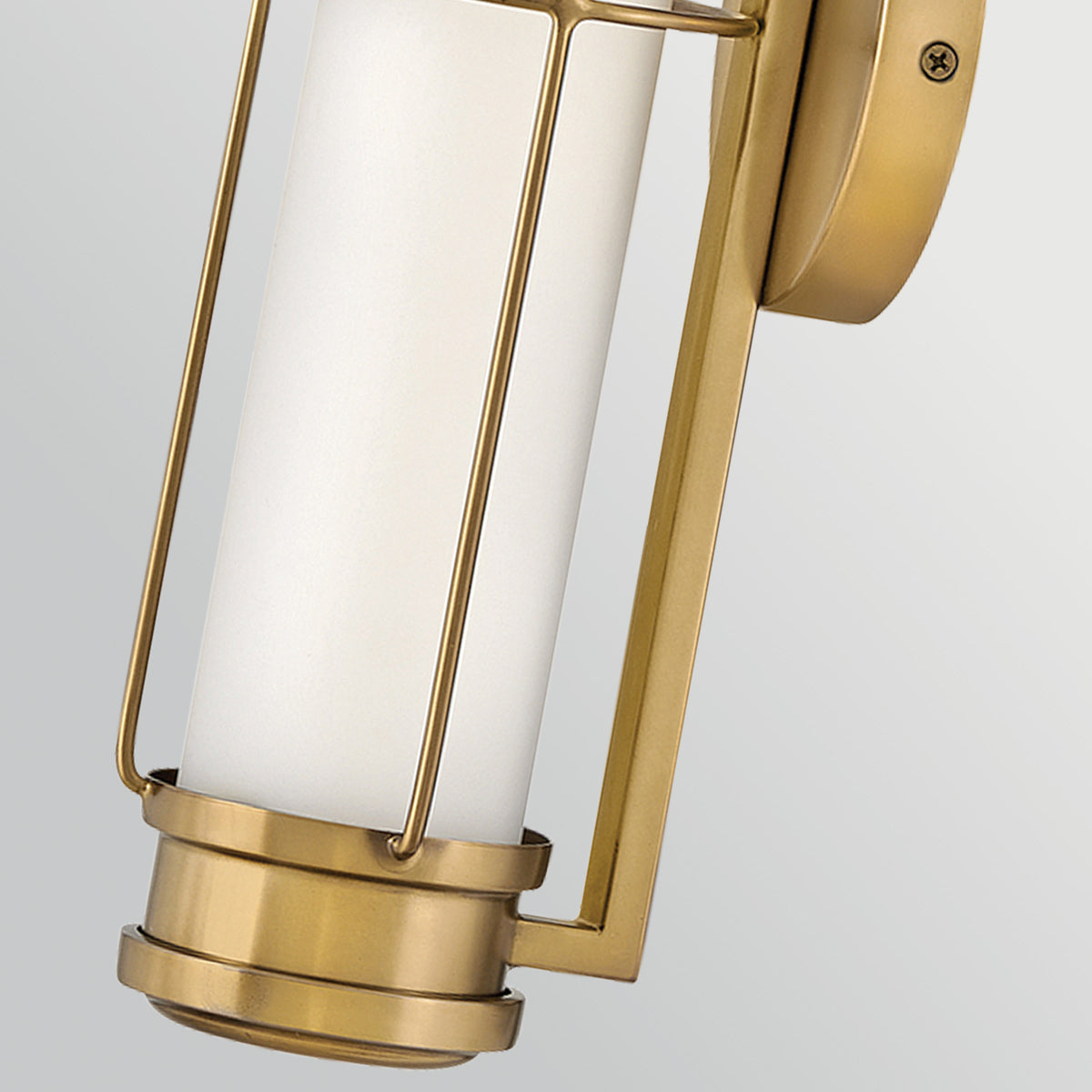 Saylor Small IP44 Dimmable LED Bathroom Wall Light in Heritage Brass