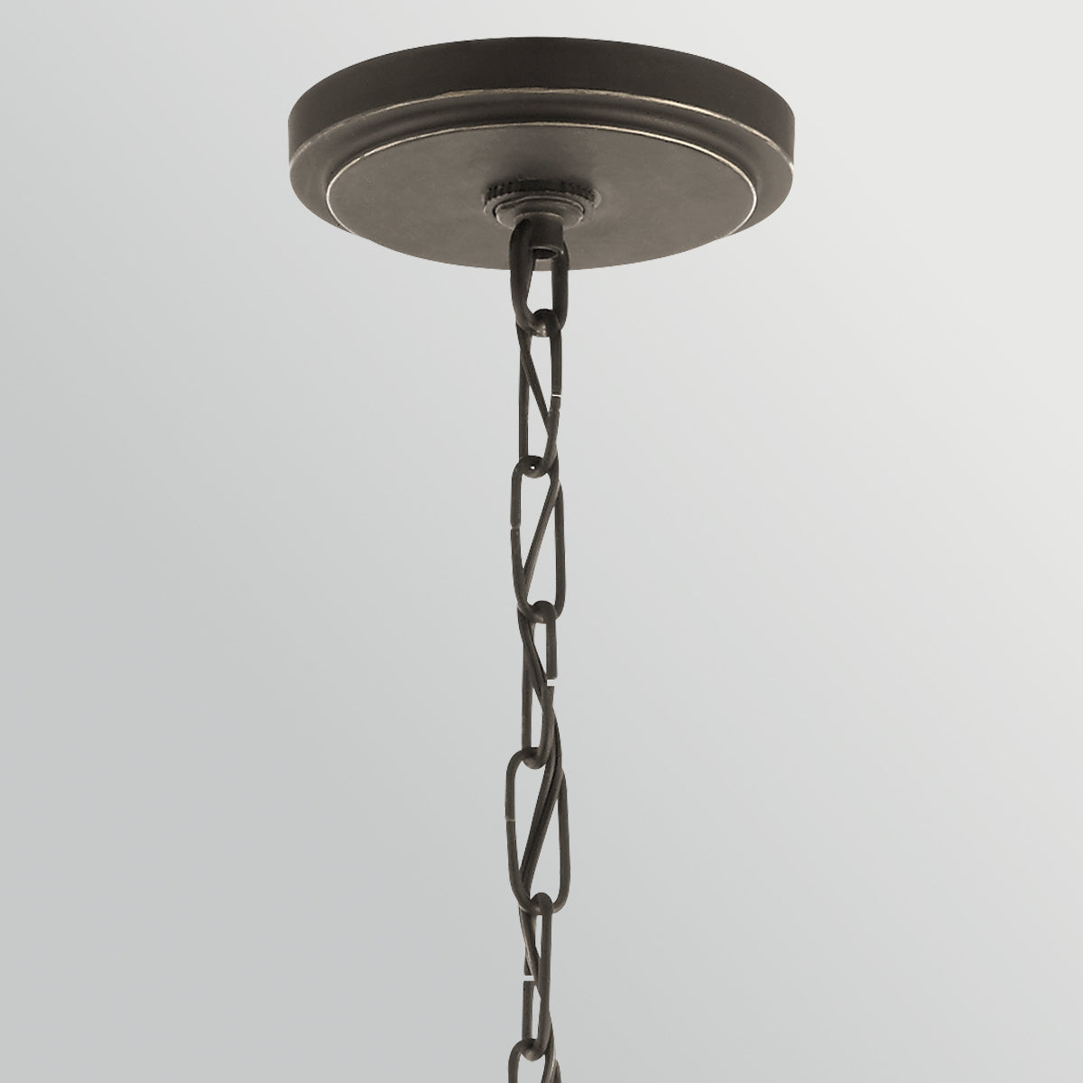 Aberdeen Six Light Chandelier in Old Bronze & Distressed Grey Wood Effect
