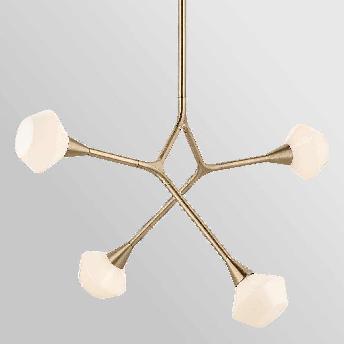 Cassius Four Light Pendant or Semi Flush Ceiling Light in Champagne Bronze