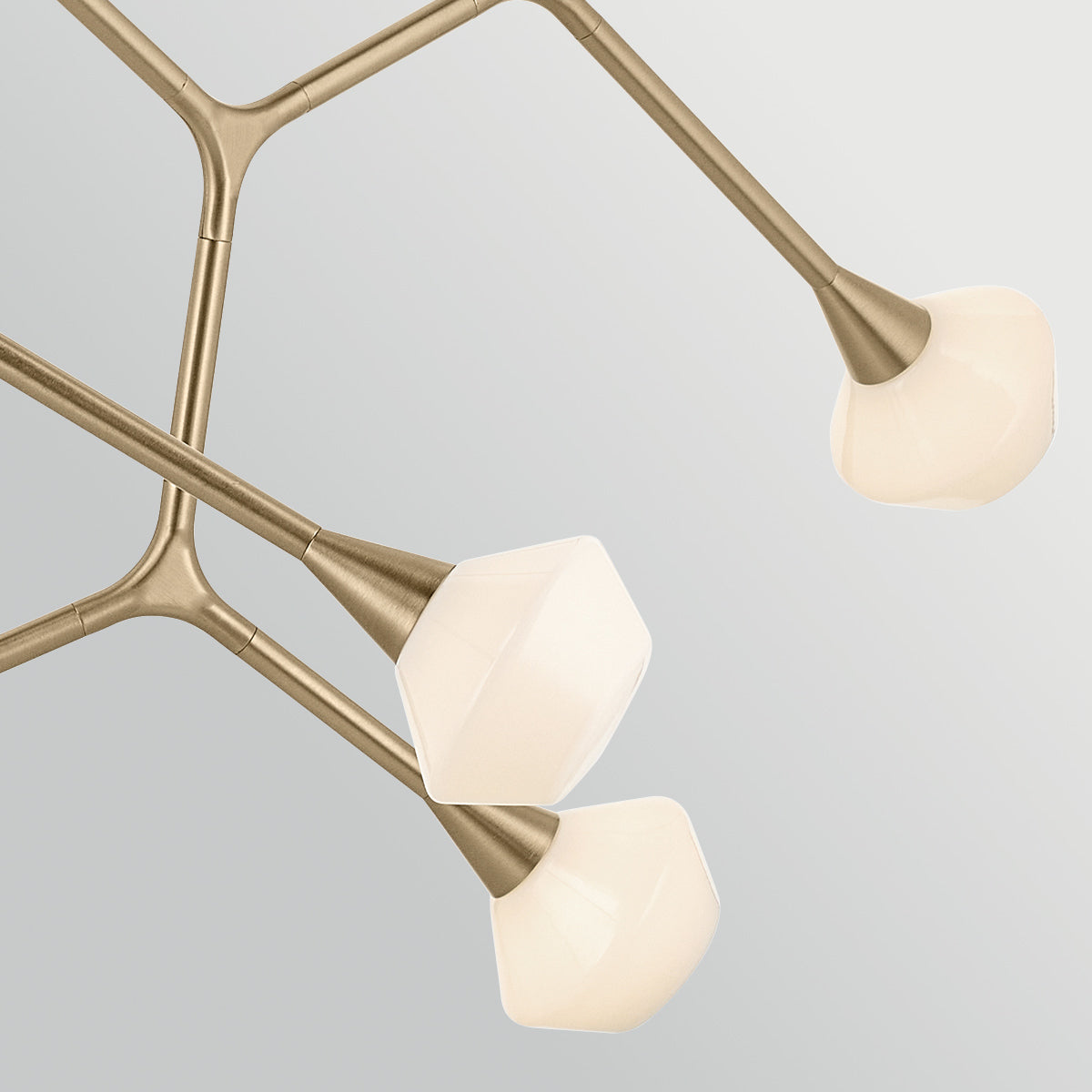 Cassius Eight Light Pendant or Semi Flush Ceiling Light in Champagne Bronze
