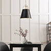 Etcher Large Single Drop Pendant in Black & Champagne Bronze