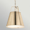 Etcher Large Single Drop Pendant in Champagne Bronze