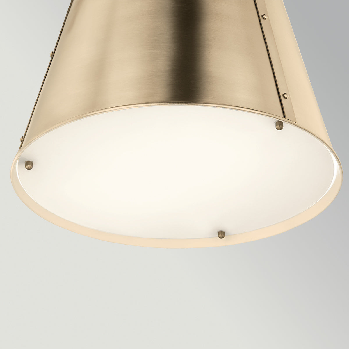 Etcher Large Single Drop Pendant in Champagne Bronze
